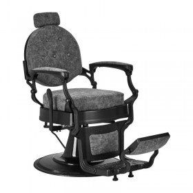 Barber Chair GABBIANO BARBER PRESIDENT OLD LEATHER Black